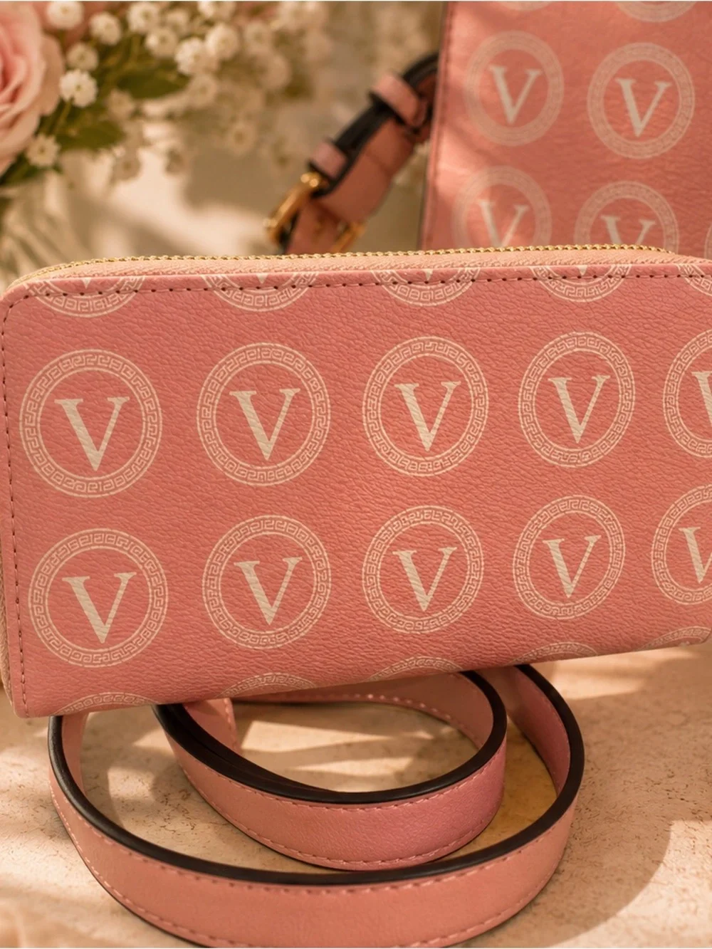 Pink Monogram Satchel and Wallet Set - Pink -2 piece set. Brand new with tags
